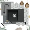 GranMaster Gracia Granitspülbecken Komplett-Set - Schwarzer Produktbild-Vorschau 3