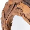 A close-up view of a mirror frame made from driftwood. Náhled obrázku produktu