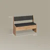 Banc d'angle Livinity Tiberio Sable Chêne 41.5x106.6cm, Voir les images du produit 3