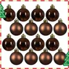 Weihnachtskugeln Kunststoff 4cm 16 Stück - Espressobraun Produktbild-Vorschau 5