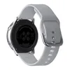 The back of a Samsung Galaxy Watch Active with a light gray band. Produktbild-Vorschau