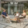 Outsunny Gartenstühle 4er Set ergonomisch Balkonstühle mit Produktbild-Vorschau 4