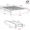 Giroletto con cassetti bianco 160x200 cm materiale a base Anteprima dell’immagine prodotto 7