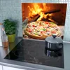 Spritzschutz Herdabdeckplatte Schneidebrett aus Glas Pizza Produktbild-Vorschau 3