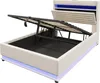 Lit rembourré hydraulique Flieks 140 x 200 cm avec LED, lit Voir les images du produit 9