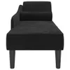 vidaXL Chaiselongue mit Kissen Schwarz Samt Produktbild-Vorschau 5