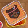 Quadratische Brotdose "Indianerbär" - 12 cm Produktbild-Vorschau 4