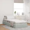 vidaXL Aufbewahrungsbett mit Speicher Hellgrau 100 x 190 cm Produktbild-Vorschau 2