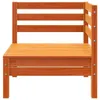 vidaXL Gartensofa 2-Sitzer mit Hocker Wachsbraun Massivholz Produktbild-Vorschau 6