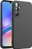 A black phone case is shown next to a smartphone. Produktbild-Vorschau
