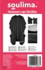 The image shows the packaging of a hairdresser's cape, with product details and multiple views of the cape. Anteprima dell’immagine prodotto