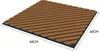 A 3D rendering of a wooden acoustic wall panel with diagonal slats, showing its dimensions. Podgląd zdjęcia produktu