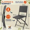 CASARIA® Polyrattan Klappstuhl 2er Set Anthrazit leicht Produktbild-Vorschau 3
