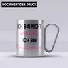 Trendation - Edelstahl Tasse Karabiner mit Spruch für Produktbild-Vorschau 2