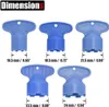Five blue aerator keys of different sizes are displayed with their dimensions. Anteprima dell’immagine prodotto