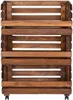 STOLMAK Drewniana Skrzynka na Owoce na Kółkach 57x79x30 cm Podgląd zdjęcia produktu 3