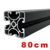 Aluprofil 40x40 mm | Nut 8 | Länge: 800 mm | schwarz Produktbild-Vorschau 2