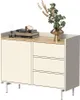 Kredenc Vicco Velina Krémová 100 x 82 cm se 3 zásuvkami a 1 Náhled obrázku produktu 5