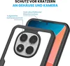 A close-up view of a smartphone case, highlighting its protective features for the camera and screen. Produktbild-Vorschau