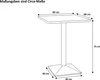 Bistrotisch eckig Runde Kante 60 x 60 cm Akazienholz natur Produktbild-Vorschau 3