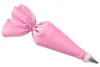 A pink piping bag with a silver tip, isolated on a white background. Podgląd zdjęcia produktu