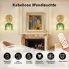 Rosikey Retro Wandleuchte Innen Akku - Wiederaufladbar E27 Produktbild-Vorschau 5