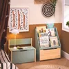 Kinderzimmer-Einrichtung mit SoBuy Regal KMB95-GR, Bücher und Spielzeugbox daneben Náhľad obrázku produktu