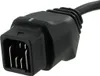 A close-up view of a black electrical connector with metal pins. Anteprima dell’immagine prodotto
