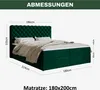 MOTIVENA Nero Chesterfield Boxspringbett 180x200 Grün Samt Produktbild-Vorschau 7