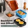 2 Stück Rechteckige Heißluftfritteuse Silikon Backbleche, Produktbild-Vorschau 3