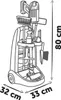 A line drawing of a cleaning cart with various cleaning tools. Produktbild-Vorschau