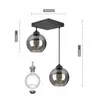 LUXOLAR Pendelleuchte 2 flammig Schwarz, Led Deckenlampe Produktbild-Vorschau 3