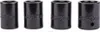 Four black socket wrenches are lined up against a white background. Podgląd zdjęcia produktu