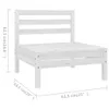 7-tlg. Garten-Lounge-Set Massivholz Kiefer Weiß Produktbild-Vorschau 6