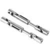 Two metal drive shafts with universal joints, presented on a white background. Náhled obrázku produktu