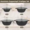 HOMELUX Topfset Induktion 8-teilig, 20/24/28/32cm Kochtopf Produktbild-Vorschau 2