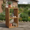 Teakregal 2 Fächer Outdoor 80x40x40 cm Produktbild-Vorschau 3