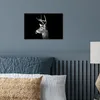 MuchoWow® Poster Tierprofil Hirsche in schwarz und weiß Produktbild-Vorschau 4
