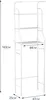 A white metal shelving unit designed to fit over a washing machine or toilet. Produktbild-Vorschau