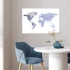 MuchoWow® Poster Weltkarte - Blau - Grau 90x60 cm - Produktbild-Vorschau 5