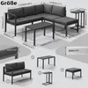 Sitzgruppe Aluminium – Ecksofa mit Beistelltisch, Produktbild-Vorschau 7