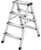 tectake® Doppelseitige Aluminium Trittleiter 4 Stufen, Produktbild-Vorschau 1