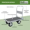 Plattformwagen 300 kg luftbereift Transportwagen Handwagen Produktbild-Vorschau 5