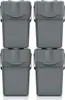 Abfalleimer 4er Set SORTIBOX - steingrau Produktbild-Vorschau 4