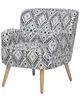 A single armchair with a patterned fabric. Náhled obrázku produktu