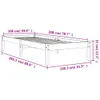 vidaXL Lit en bois massif sans matelas pin brun cireux Voir les images du produit 8