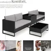 tectake® Rattan Lounge Ostuni für 4 Personen Produktbild-Vorschau 3