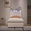 UnboxG gestoffeerd bed 90x200 cm met LED-verlichting en Productafbeelding-voorbeeld 2