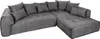Modernes XXL Ecksofa CLAN 319cm anthrazit Samt inkl. Kissen Produktbild-Vorschau 13