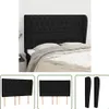 The Living Store Kopfteil mit Ohren Schwarz 163x23x118/128 Produktbild-Vorschau 10
